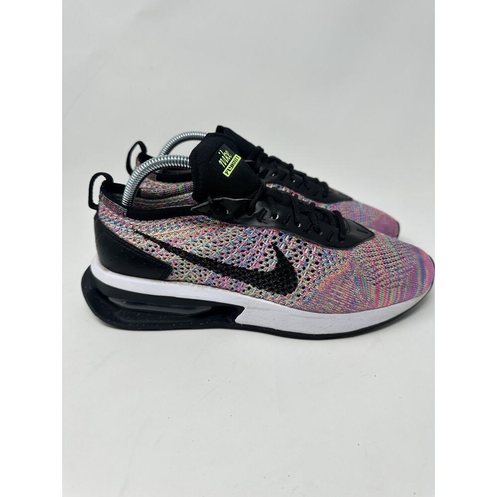Womens Nike Air Max Size 9 Flyknit Racer Multi-Color Pink Black Sneaker